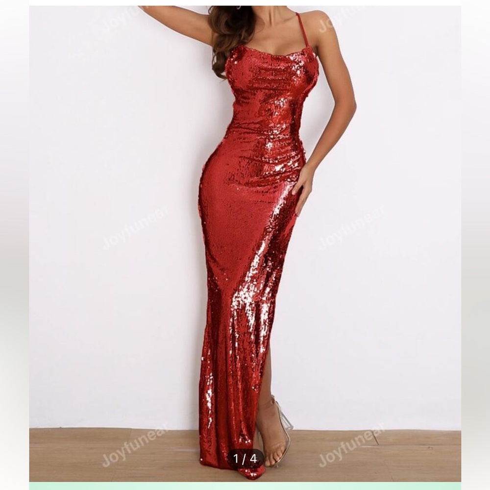 Red sequin dress. Size 8/10 worn once